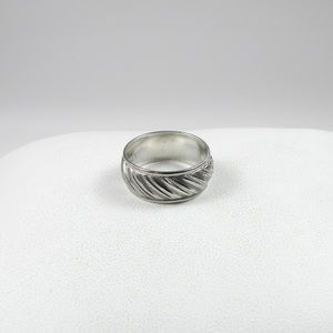 Vintage Sterling Silver Cigar Band Ring